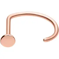 Wildcat Nosestud Bent - nenäkoru - 0,8 mm, Ruusukultainen metalli, 7,0 mm