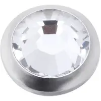 Wildcat Skindiverin kristallinen koristeosa ulkokierteellä - Valkoinen, 3,0 mm, 0,8 mm, Hopeinen metalli