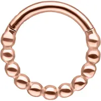 Wildcat Ball Chain Clicker - saranallinen lävistysrengas - Ruusukultainen metalli, 9,0 mm