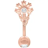 Wildcat Crystal Sunrise Micro Bananabell - lävistyskoru - 1,6 mm, 12,0 mm, Ruusukultainen metalli