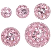 Wildcat Sealed Multi Jewelled Ball - pallo kristallikivillä - 1,6 mm, Vaaleanpunainen, 5,0 mm