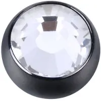 Wildcat Jewelled Ball - Kristallklar, 8,0 mm, 1,6 mm, Schwarz