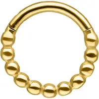 Wildcat Ball Chain Clicker - saranallinen lävistysrengas - Kultainen metalli, 10,0 mm