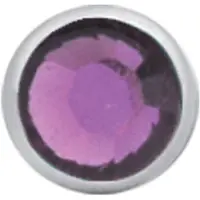 Wildcat Ulkokierteinen kristallikoriste dermal anchor -lävistykseen - Ametisti, 4,0 mm, 1,2 mm
