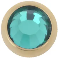 Wildcat Threaded Jewelled Ball - korupallot sisäkierteellä - Smaragdin vihreä, 5,0 mm, 1,6 mm, Kultainen metalli