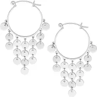Wildcat Dangling Plate Hoops - Korvakorut - Hopeinen metalli