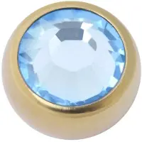 Wildcat Threaded Jewelled Ball - korupallot sisäkierteellä - Vaaleansininen, 3,0 mm, 1,2 mm, Kultainen metalli
