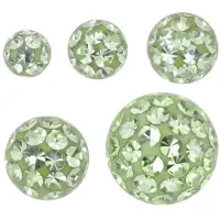 Wildcat Sealed Multi Jewelled Ball - pallo kristallikivillä - 1,6 mm, Vaaleanvihreä, 8,0 mm
