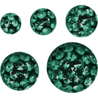 Wildcat Sealed Multi Jewelled Ball - pallo kristallikivillä - 1,2 mm, Smaragdin vihreä, 4,0 mm