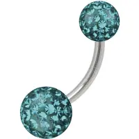 Wildcat Sealed Multi Jewelled Bananabell - 12,0 mm, Zirkon Modra, 6,0 mm/8,0 mm