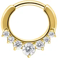 Wildcat Sparkling Septum Clicker<!--63f766b68700e--> - 1,6 mm, Kultainen metalli, 6,0 mm