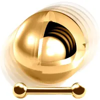 Wildcat Rattlebell Barbell (helisevä lävistyskoru) - 1,6 mm, 10,0 mm, 6,0 mm, Kultainen metalli