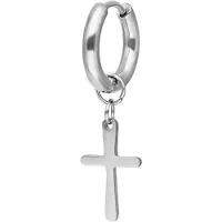 Wildcat Little Rounded Cross - korvarenkaat (pari) - Hopeinen metalli