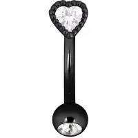 Wildcat Heart Micro Bananabell<!--641fd9517d905--> - 1,6 mm, 10,0 mm, Musta metalli