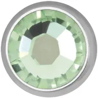 Wildcat Ulkokierteinen kristallikoriste dermal anchor -lävistykseen - Vaaleanvihreä, 5,0 mm, 1,2 mm