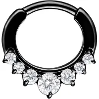 Wildcat Sparkling Septum Clicker<!--63f766b68700e--> - 1,2 mm, Musta metalli, 8,0 mm