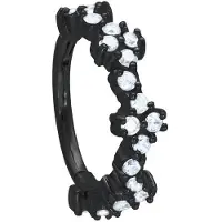 Wildcat Tiara Clicker - saranallinen rengas - Musta metalli, 12,0 mm