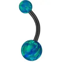Wildcat Double Synthetic Opal Bananabell - 10,0 mm, Mornarsko Modra
