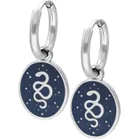 Wildcat Little Mystic Snake Hoops - korvarenkaat (pari) - Hopeinen metalli