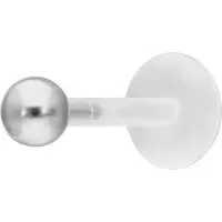 Wildcat Ball Push-Fit Labret<!--63ddf9b127e1a--> - Hopeinen metalli