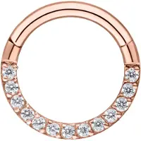 Wildcat Pave Set Septum Clicker<!--6424f9dc48660--> - Ruusukultainen metalli, 8,0 mm