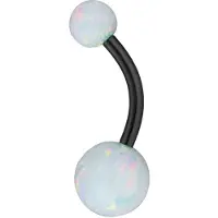 Wildcat Double Synthetic Opal Bananabell - 8,0 mm, Weiß