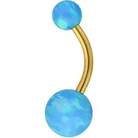 Wildcat Double Synthetic Opal Bananabell - 10,0 mm, Svetlo Modra