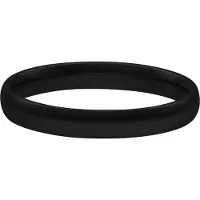 Wildcat Basic Ring - sormus - Musta metalli, 17,0 mm