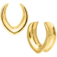 Wildcat Oval Ear Saddles<!--6400c96f18802--> - Kultainen metalli, 6,0 mm
