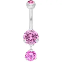 Wildcat Jewelled Double Diamond Bananabell - 8,0 mm, Rosa