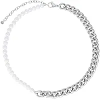 Wildcat Chunky Pearl Necklace - kaulakoru - Hopeinen metalli