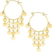 Wildcat Dangling Plate Hoops - Korvakorut - Kultainen metalli