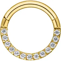 Wildcat Pave Set Septum Clicker<!--6424f9dc48660--> - Kultainen metalli, 8,0 mm