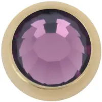 Wildcat Threaded Jewelled Ball - korupallot sisäkierteellä - Ametisti, 3,0 mm, 1,0 mm, Kultainen metalli