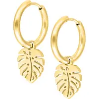 Wildcat Little Monstera Leaf - korvarenkaat (pari) - Kultainen metalli