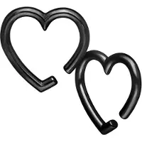 Wildcat Heart Ear Weights<!--63dbc8b59c51c--> - Musta metalli