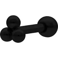 Wildcat Triplets Barbell<!--63e0a32360079--> - Musta metalli
