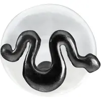 Wildcat Snake Push-Fit Labret<!--63ddf86e543d2--> - Musta metalli