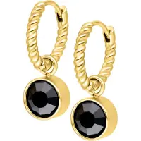Wildcat Little Twisted Hoops - Korvakorut (pari) - Kultainen metalli, Musta