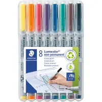 Staedtler 316 WP8, 1 kpl, Musta, Sininen, Ruskea, Vihreä, Oranssi, Punainen, Violetti, Keltainen, Harmaa, Polypropeeni (PP), 0,6 mm