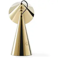 Tom Dixon Pöytävalaisin POSE, himmennettävä, Messinki/kulta, Olohuone/ruokailutila, Synteettinen materiaali, Design