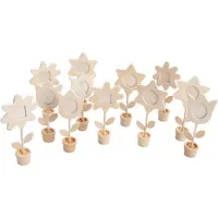 Colorations - Wooden Flower Pot Photo Frame Set of 12