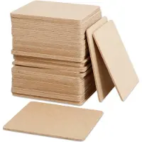 Creativ Company Patalappu - 20 - 50 kpl - Vaalea puu - 10 x 10 cm - Pyöristetyt kulmat
