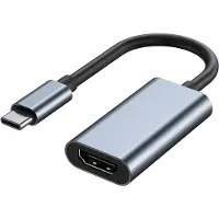 NÖRDIC USB C–HDMI-sovitin 4K 30Hz, 10 cm, musta