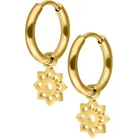 Wildcat Mini Flower Hoops - korvarenkaat (pari) - Kultainen metalli