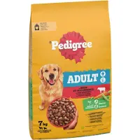 Pedigree 2x7kg Adult nauta & vihannekset koiran kuivaruoka