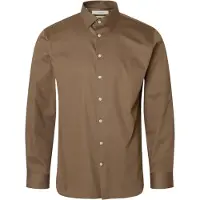 Selected Slmfilip-Performance Slim Ls Shirt Noos - Brown - M