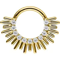Wildcat Sun Beams Septum Clicker - Lävistyskoru - Kultainen metalli