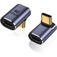 NÖRDIC USB4 kulmikas sovitin uros-naaras 40G 8K60Hz PD240W