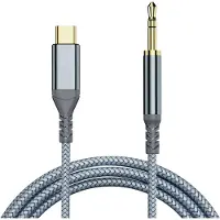 NÖRDIC 1,2 m USB-C - 3,5 mm kuulokeliitäntä AUX-kaapeli